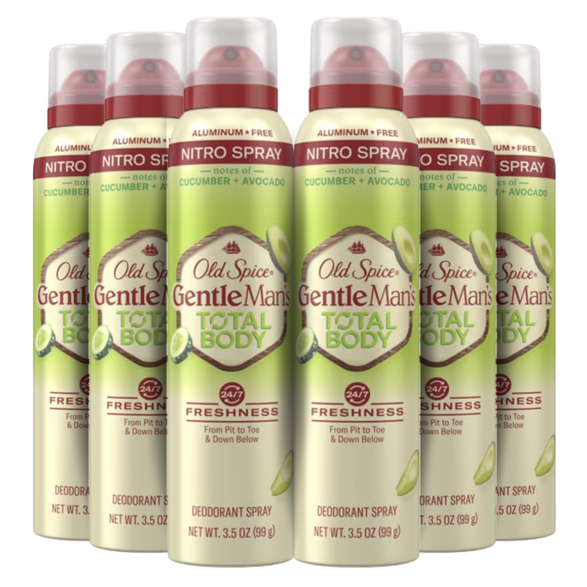 Old Spice GentleMan's Blend Total Body Deodorant Spray – Cucumber + Avocado