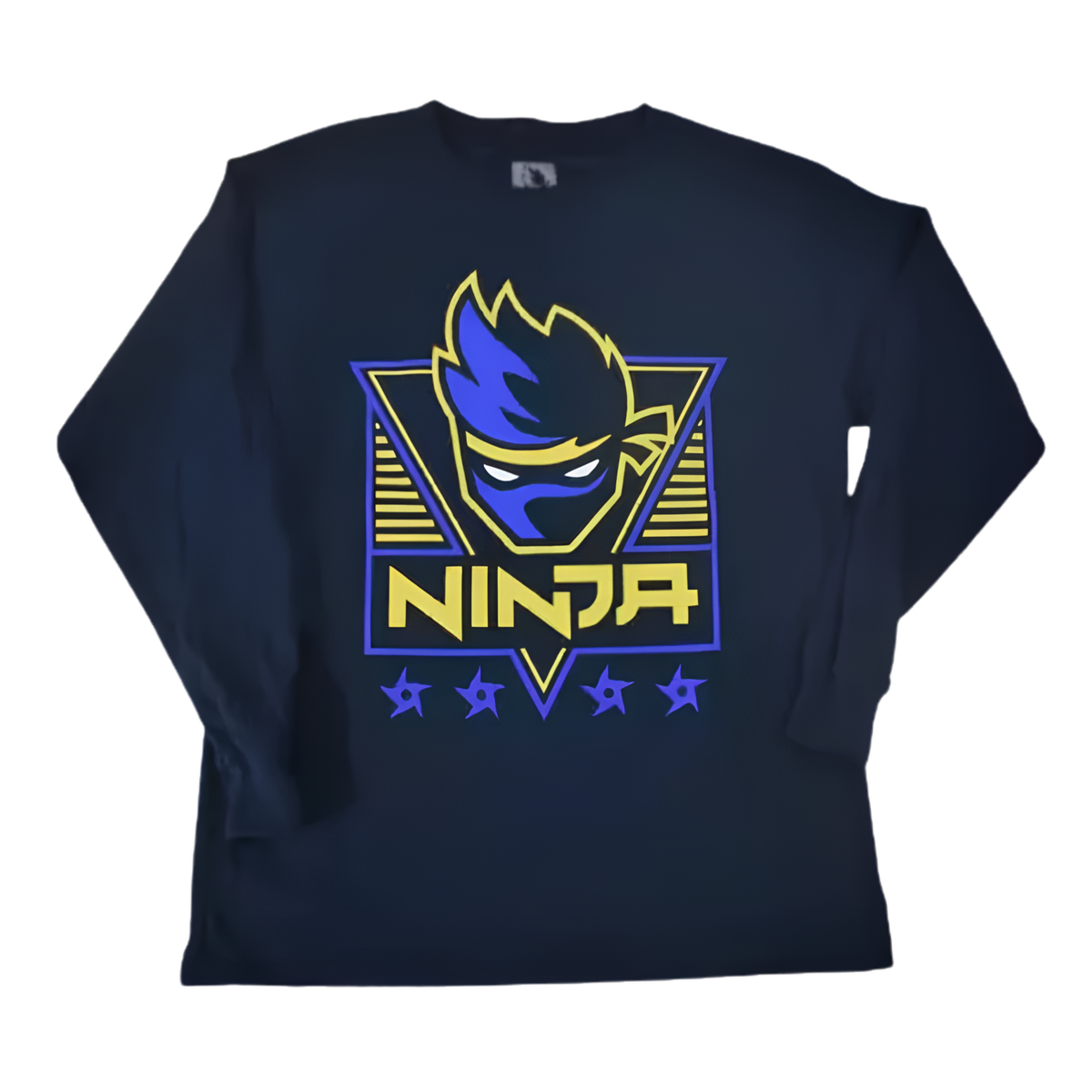 Ninja Boys Navy Blue Long Sleeve Video Game Tee Shirt — Pick Size