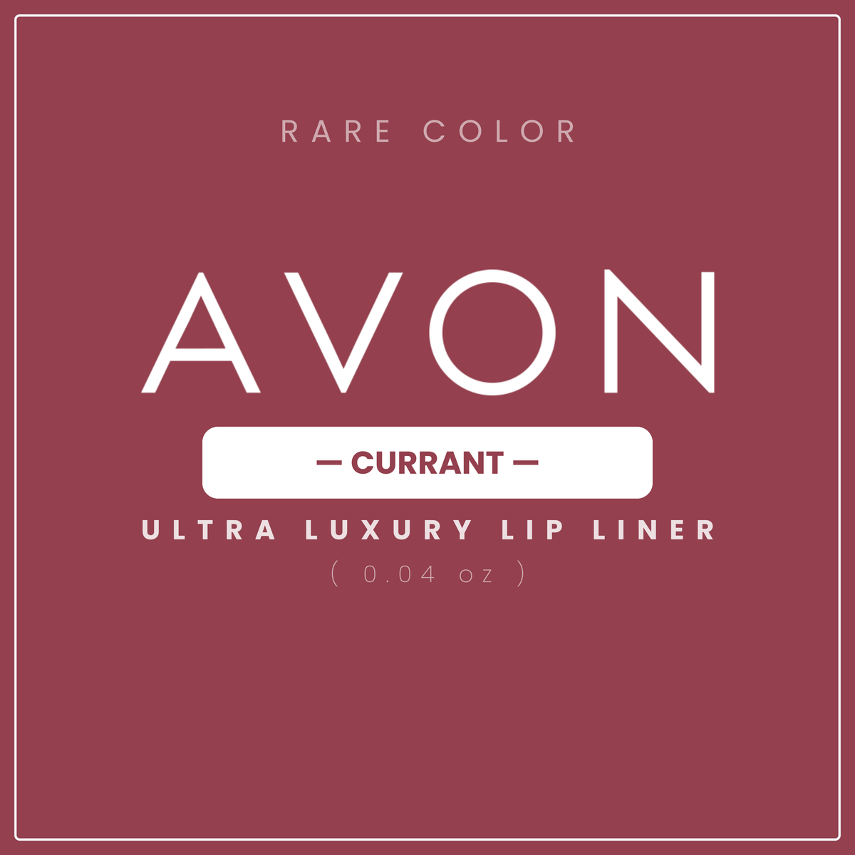 AVON Ultra Luxury Lip Liner β Currant | Rare Discontinued Shade (.04 Oz)