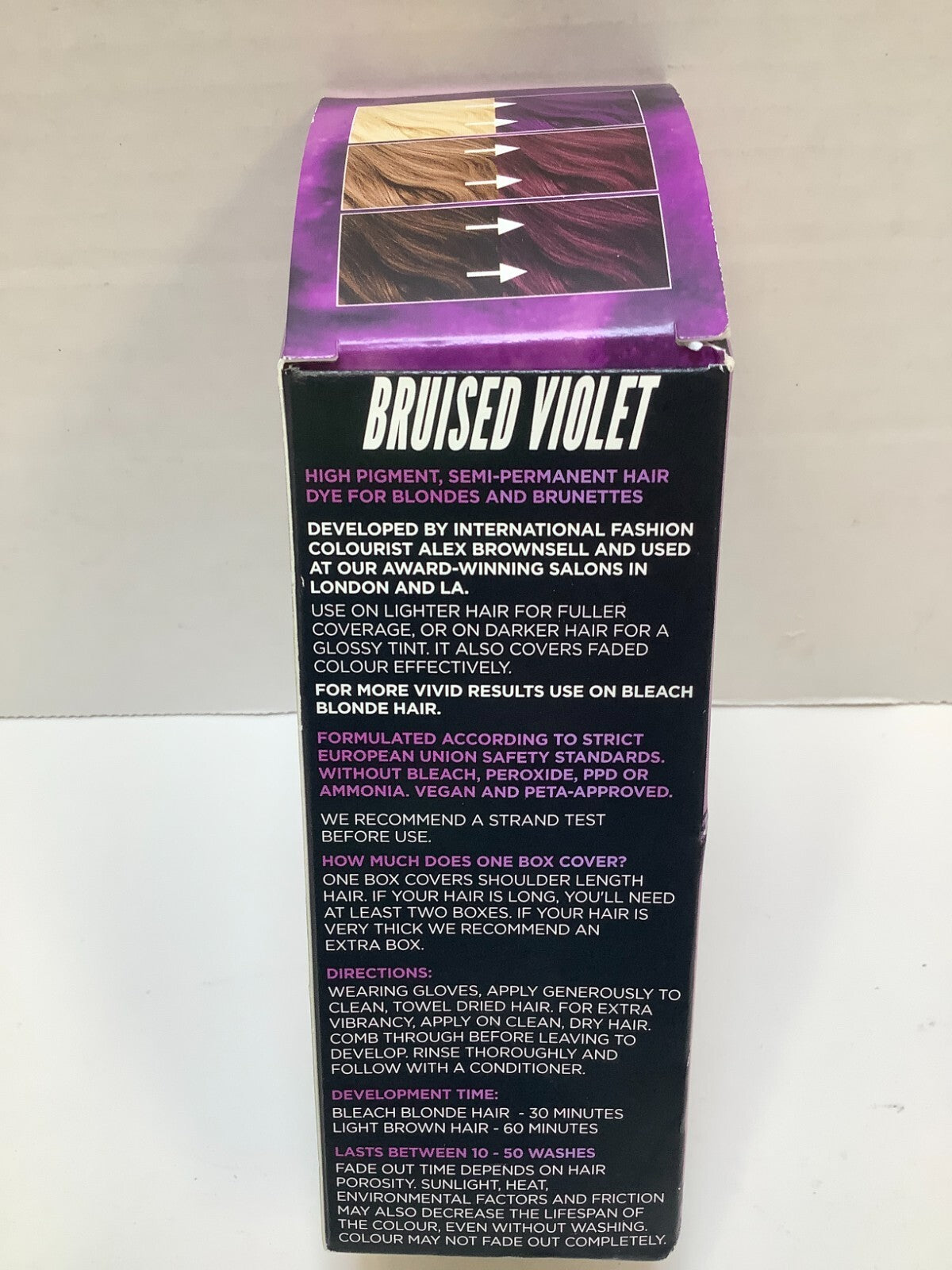 Bleach London Bruised Violet Semi-Permanent Vegan Hair Dye – 2 Pack