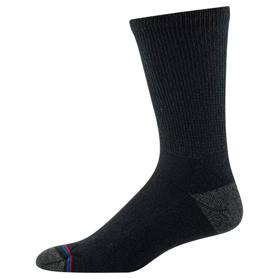MediPeds Men’s Cushioned Non-Binding Crew Socks – 6 Pairs, Size 7–12
