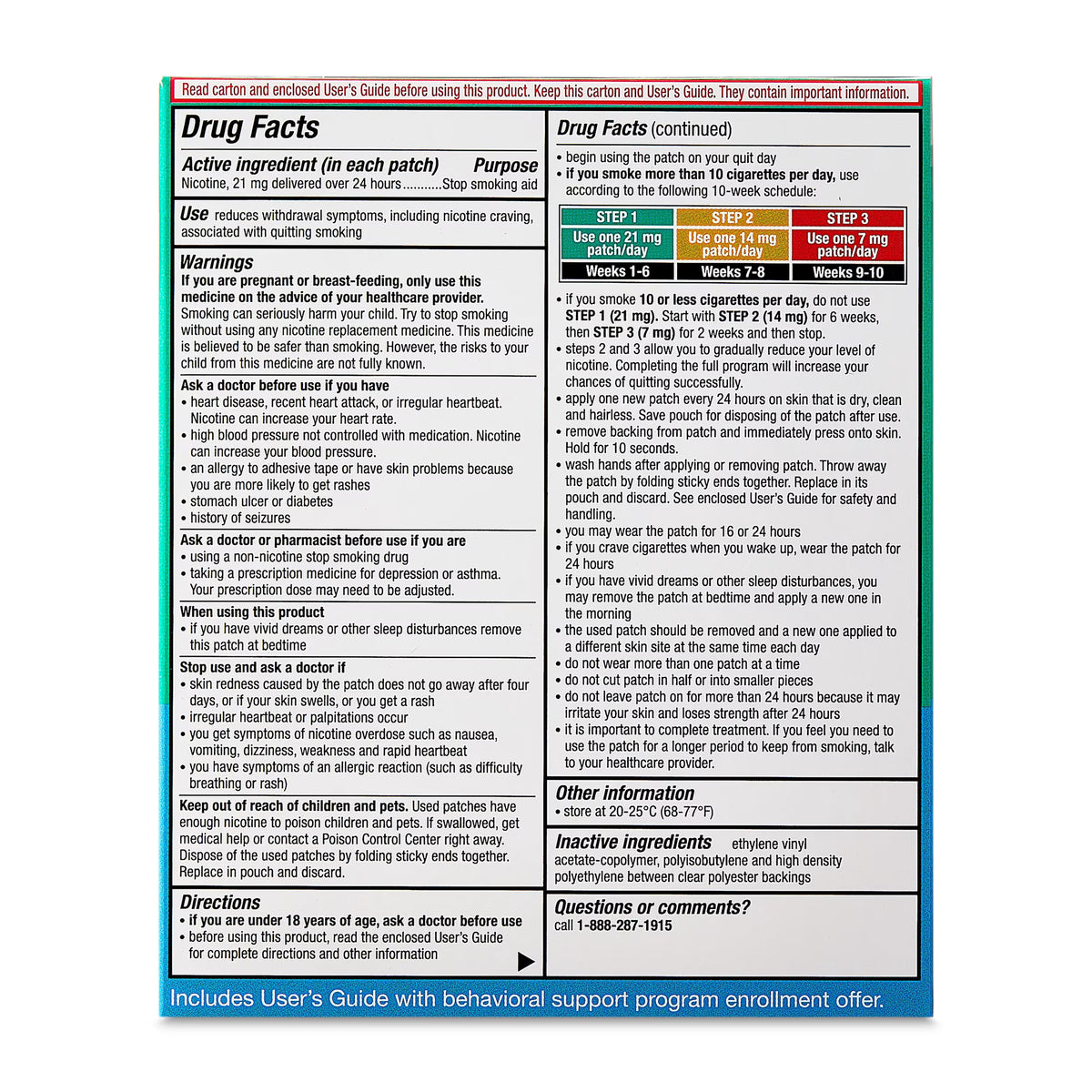 Equate Nicotine Transdermal System Step 1 — 21mg, 14 Count Clear Patches (Stop Smoking Aid)