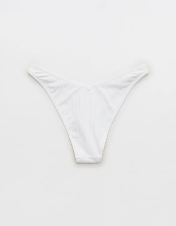 Aerie Women’s White Cheeky Bikini Swim Bottom