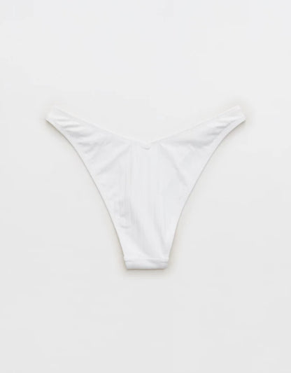 Aerie Women’s White Cheeky Bikini Swim Bottom