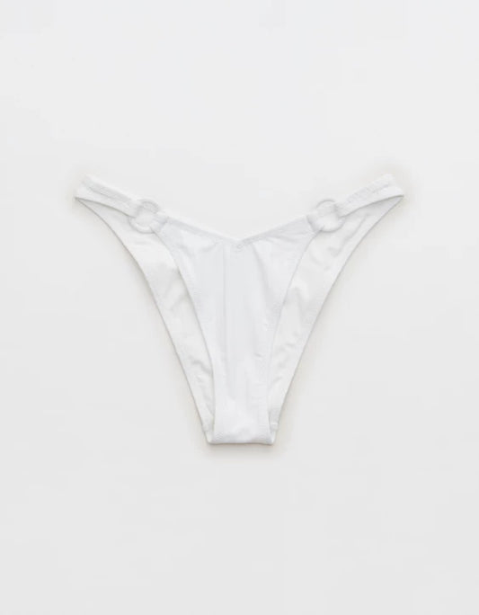 Aerie Women’s White Cheeky Bikini Swim Bottom