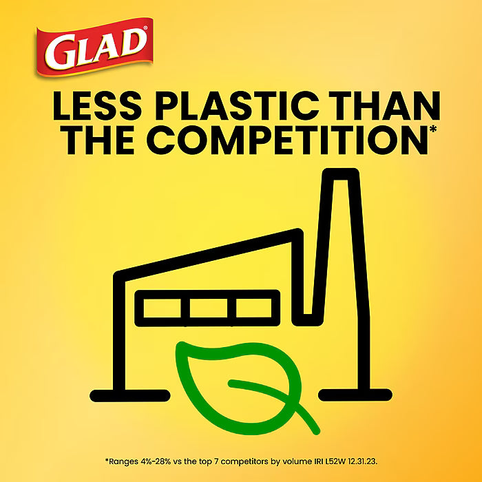 Glad Quick-Tie 39-Gallon Lawn & Leaf Trash Bags – 4-Pack, 48 Bags
