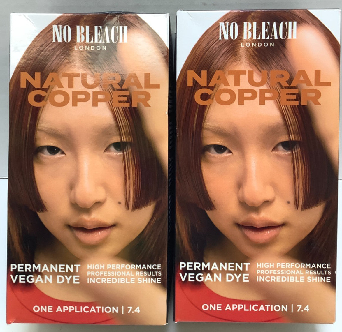 No Bleach London 7.4 Natural Copper Permanent Hair Dye – 2 Pack