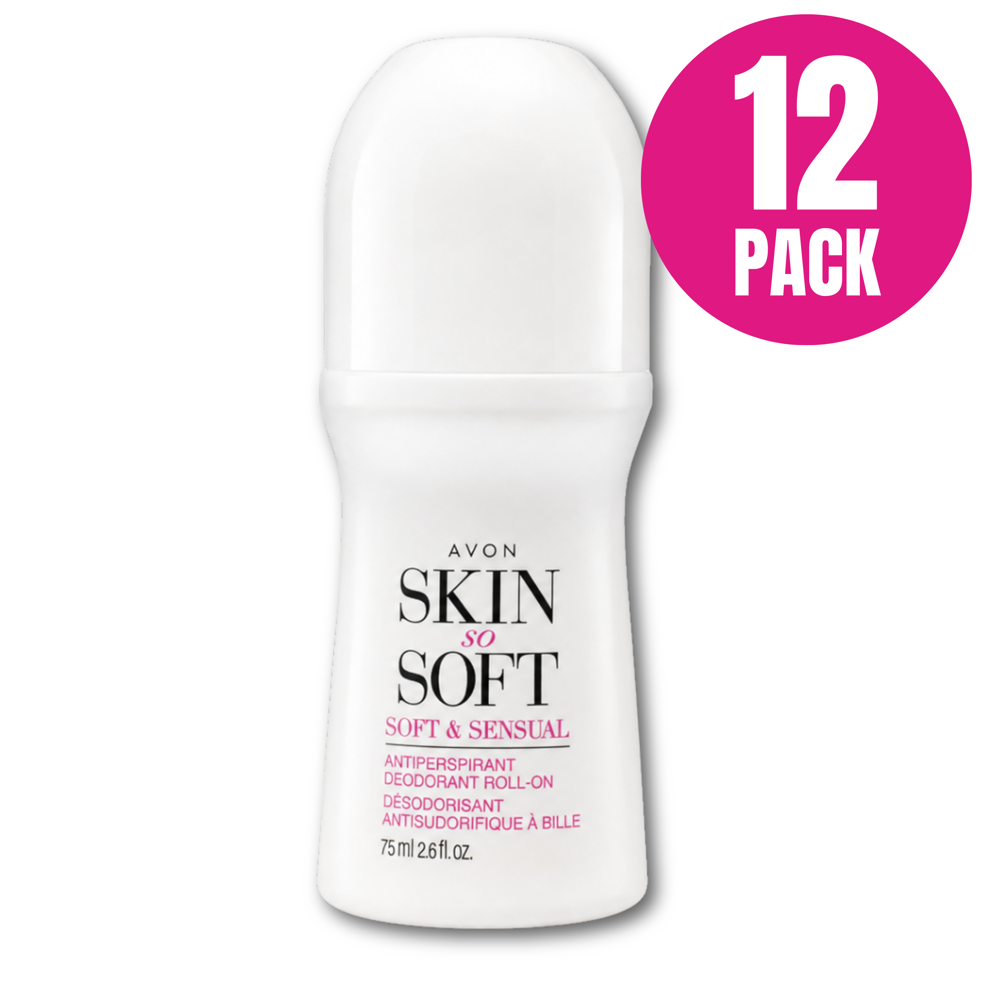 AVON Skin So Soft Soft & Sensual Roll-On Antiperspirant Deodorant - 12 or 24 Pack
