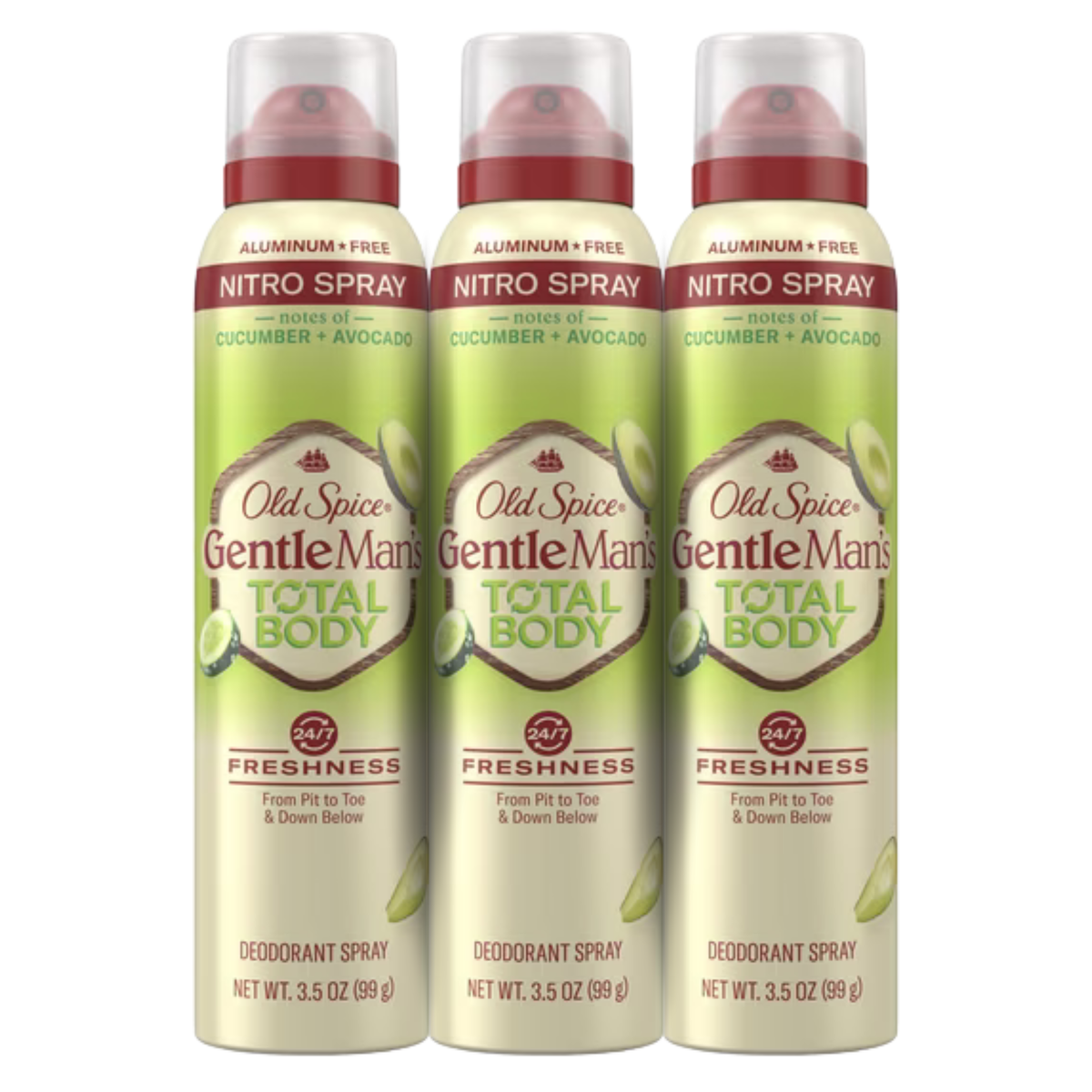 Old Spice GentleMan's Blend Total Body Deodorant Spray – Cucumber + Avocado
