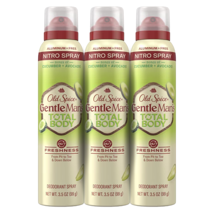 Old Spice GentleMan's Blend Total Body Deodorant Spray – Cucumber + Avocado