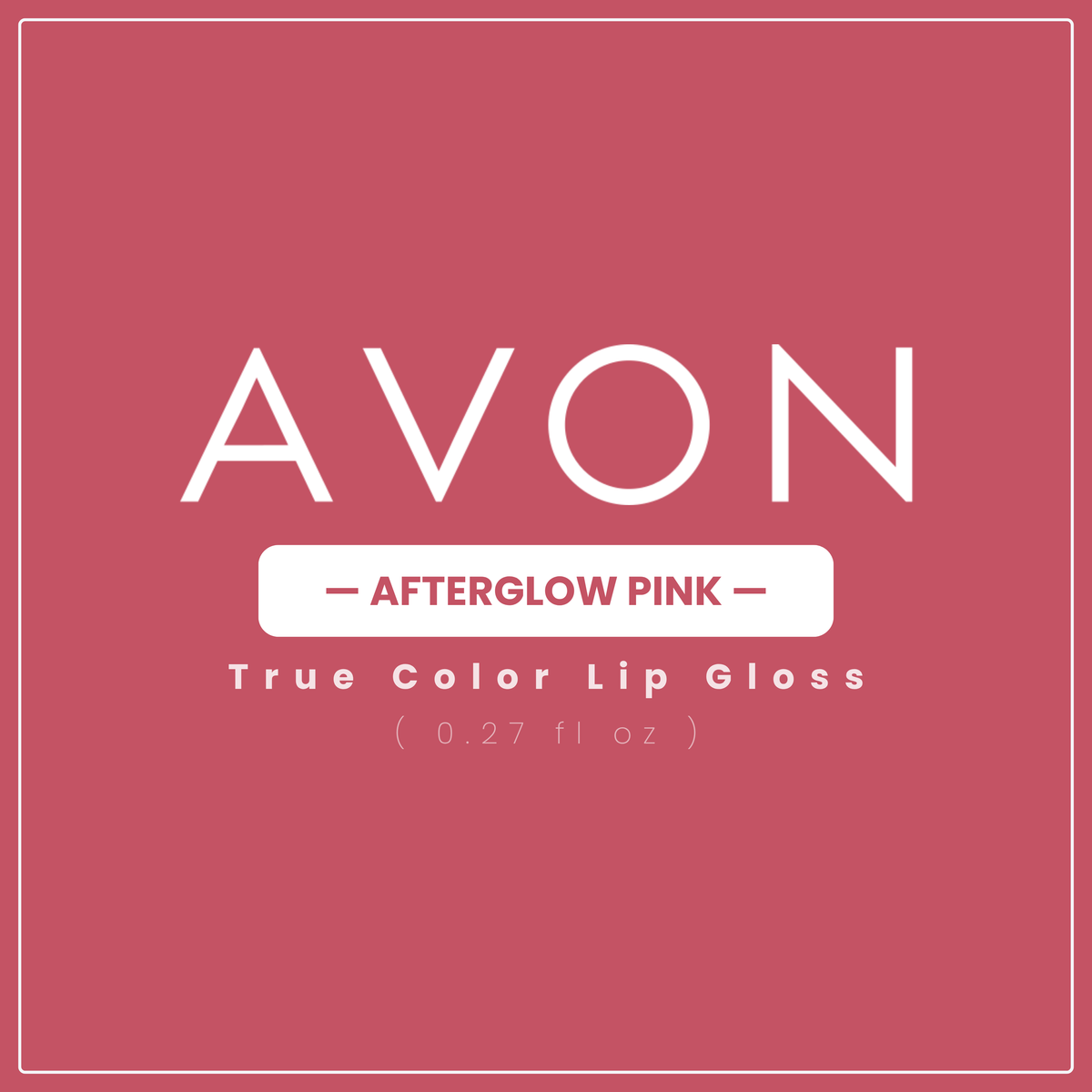 Avon True Color Lip Glow Lip Gloss — Afterglow Pink (.27 fl oz)