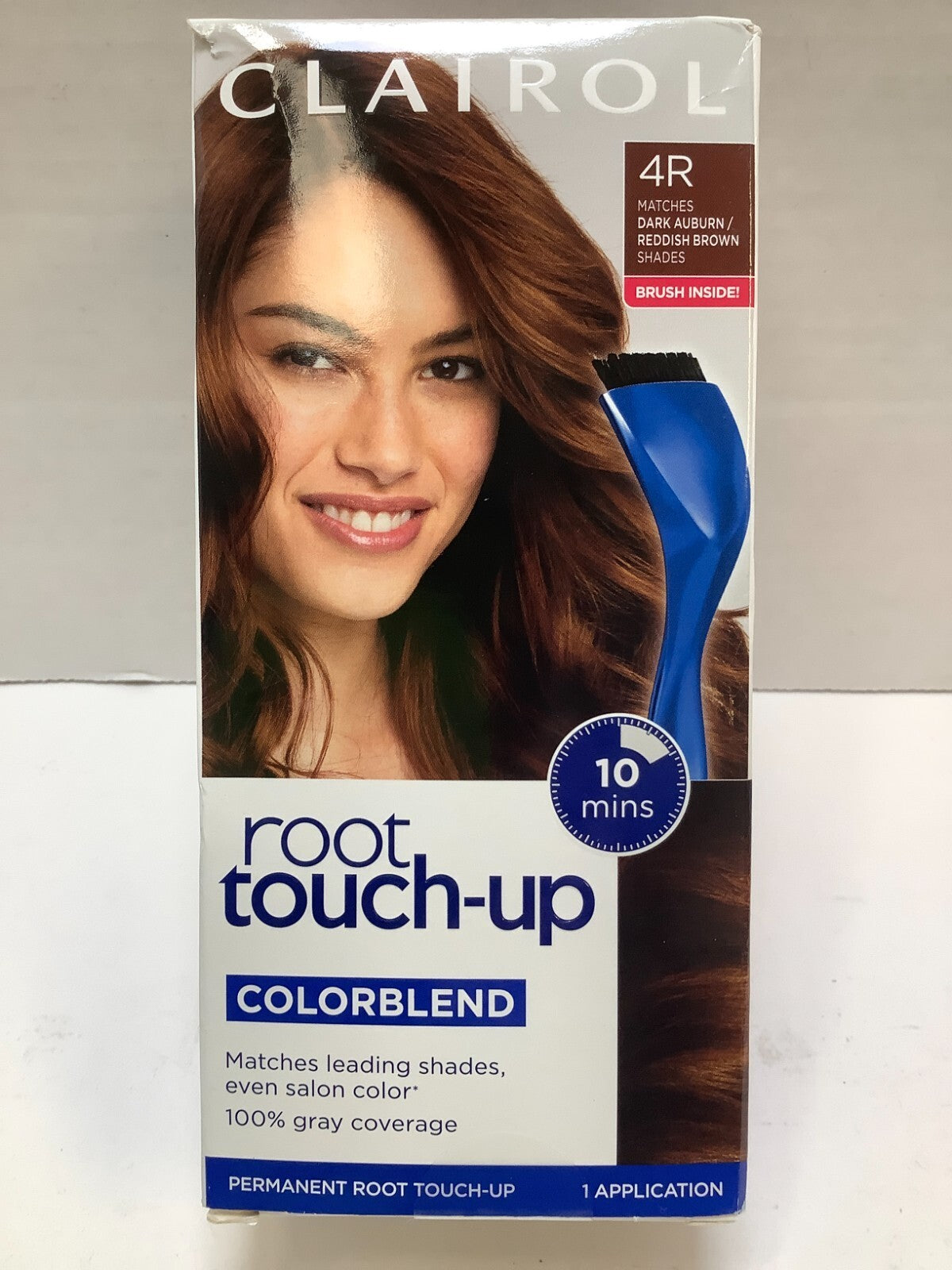 Clairol Root Touch Up Permanent Hair Color – 4R Dark Auburn/Reddish Brown, 4 Pack