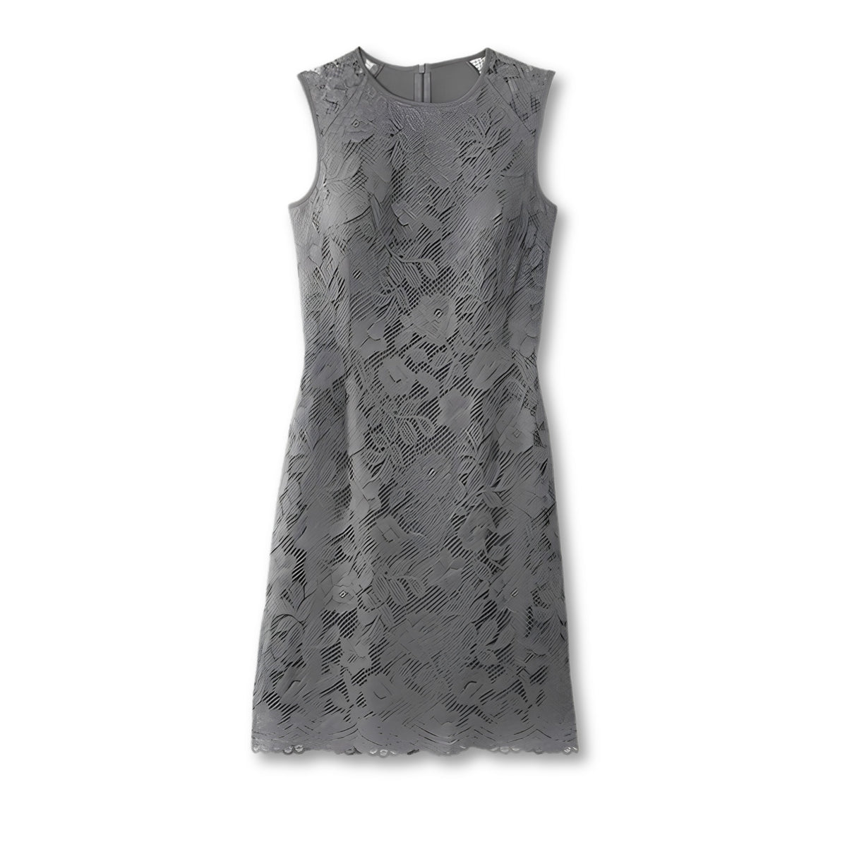 Avon Metallic Lace Shift Dress — Medium (8-10), Grey