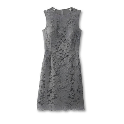 Avon Metallic Lace Shift Dress — Medium (8-10), Grey