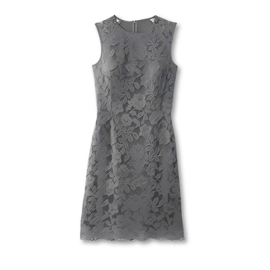 Avon Metallic Lace Shift Dress — Medium (8-10), Grey