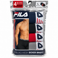 FILA Men's Breathable Micro Mesh Boxer Briefs 4-Pack - Large