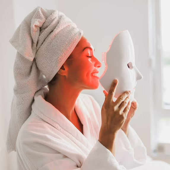 Pursonic 7-in-1 LED Light Therapy Face Mask – 7 Color Modes, White