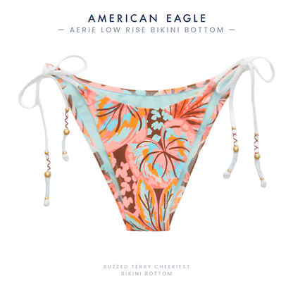Aerie Pink Blue Brown Floral Swimsuit — Choose Size & Style