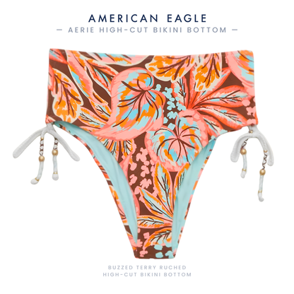 Aerie Pink Blue Brown Floral Swimsuit — Choose Size & Style