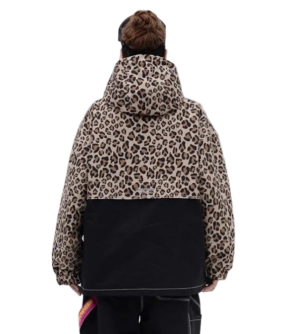 SNOWVERB Women's Baggy Snowboard Jacket - Leopard, XL