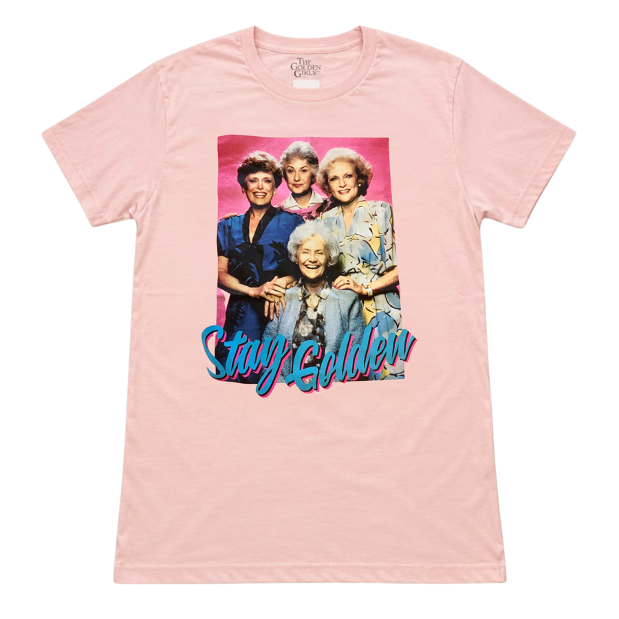 The Golden Girls "Stay Golden" Pink Short Sleeve Tee — NWT, Pick Size