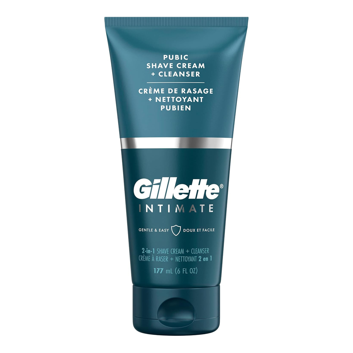 Gillette Intimate 2-in-1 Pubic Shave Cream & Cleanser, 6 oz