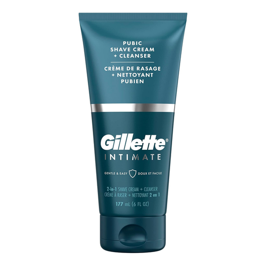 Gillette Intimate 2-in-1 Pubic Shave Cream & Cleanser, 6 oz