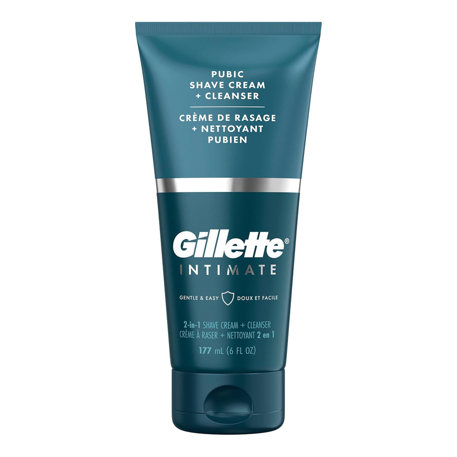 Gillette Intimate 2-in-1 Pubic Shave Cream & Cleanser, 6 oz