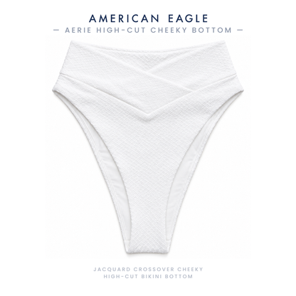 Aerie White Swimsuit Bottoms — High-Cut Cheeky & Cheekiest Styles, NWT