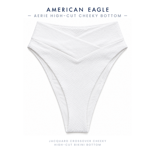 Aerie White Swimsuit Bottoms — High-Cut Cheeky & Cheekiest Styles, NWT