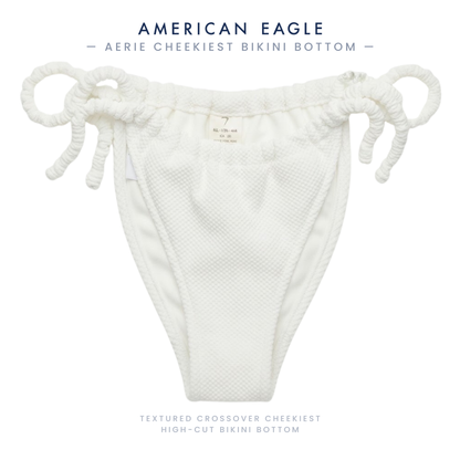 Aerie White Swimsuit Bottoms — High-Cut Cheeky & Cheekiest Styles, NWT