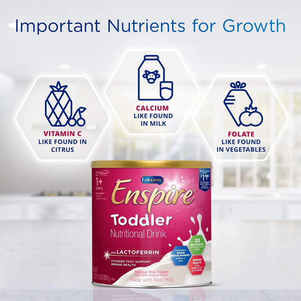 Enfagrow Enspire Toddler Nutritional Drink Natural Milk Powder 24 oz (Case of 4)