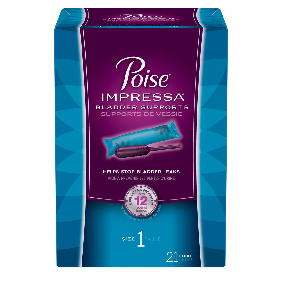 Poise Impressa Women's Incontinence Bladder Support — Size 1, 21 Count