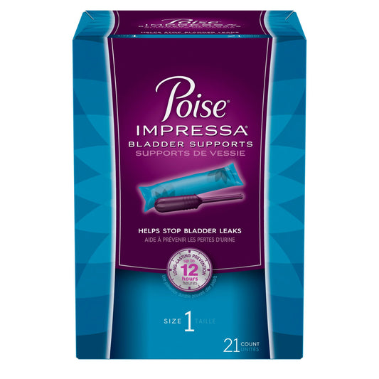 Poise Impressa Women's Incontinence Bladder Support — Size 1, 21 Count