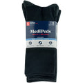 MediPeds Men’s Cushioned Non-Binding Crew Socks – 6 Pairs, Size 7–12