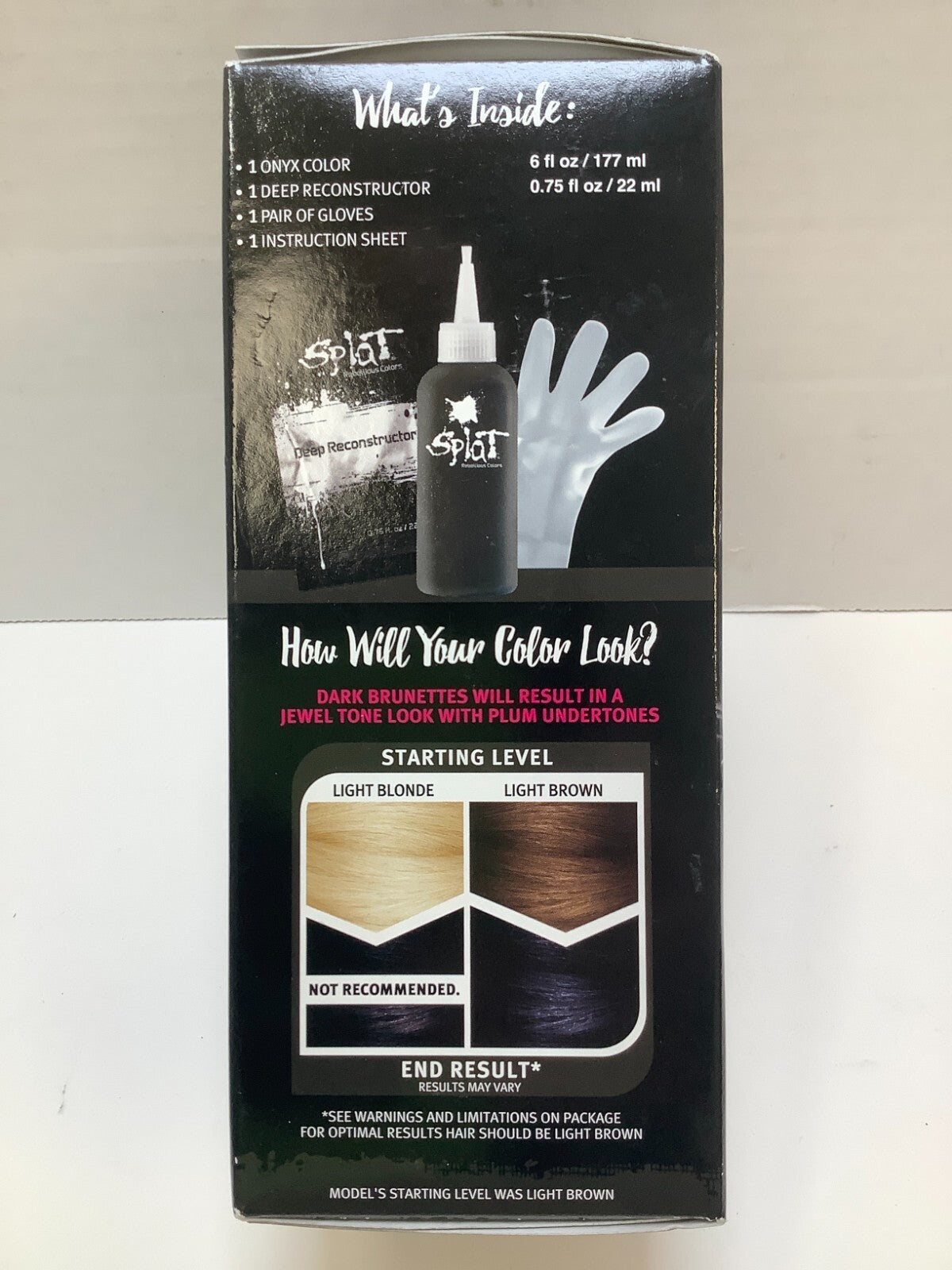 Splat Rebellious Colors Midnight Onyx Semi-Permanent Hair Dye – 3 Pack