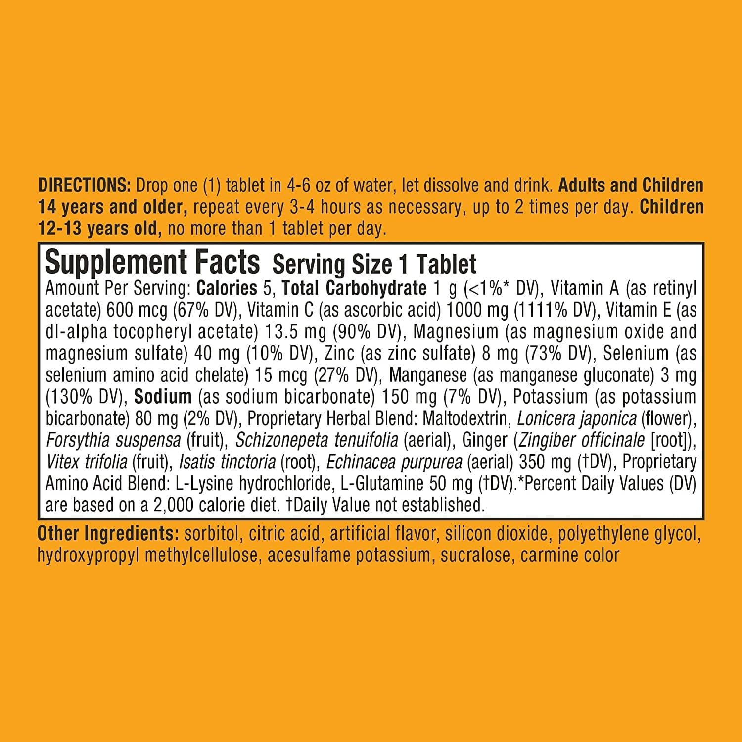 Airborne Original Very Berry Effervescent Tablets – 10 Count
