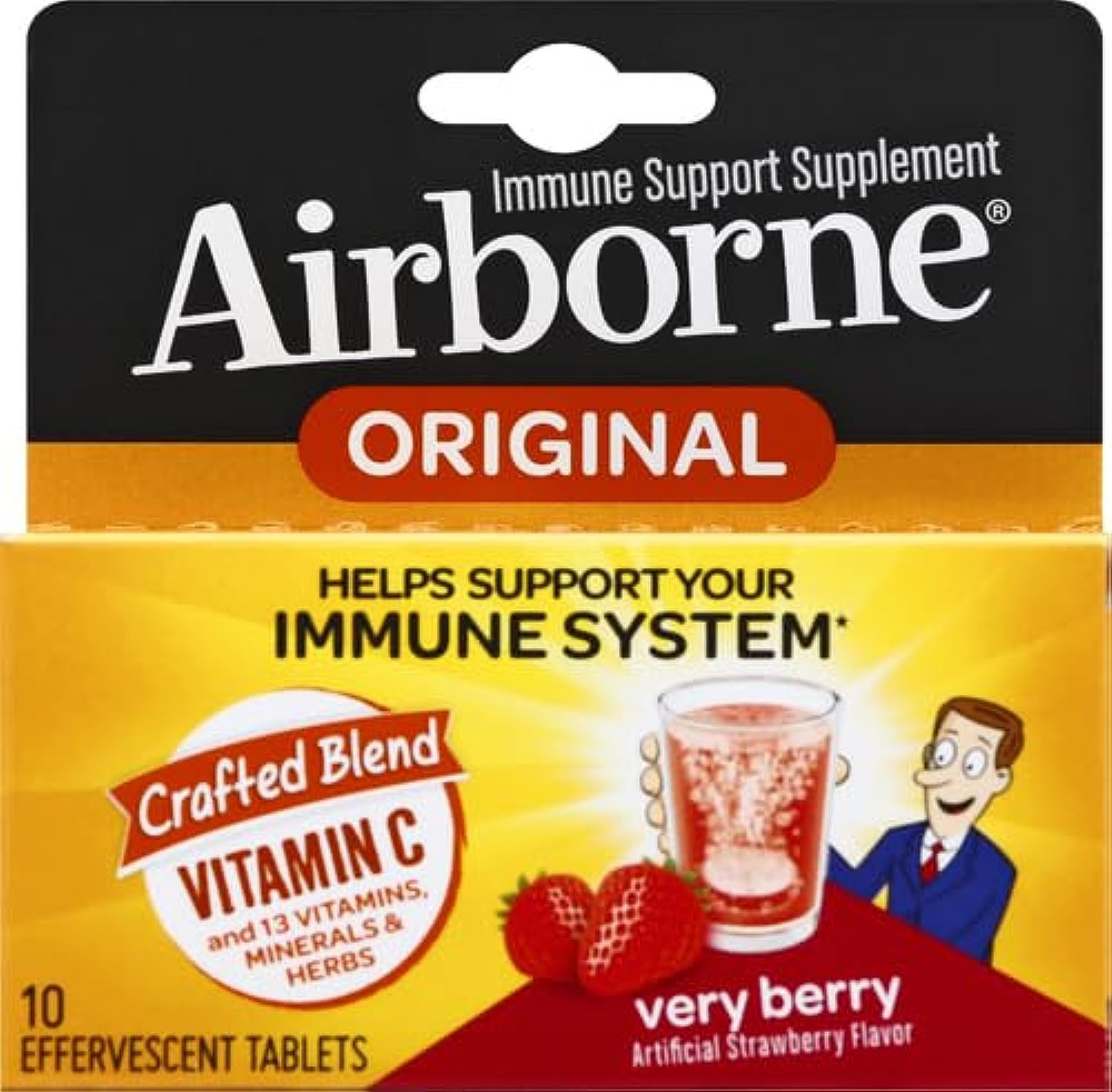 Airborne Original Very Berry Effervescent Tablets – 10 Count