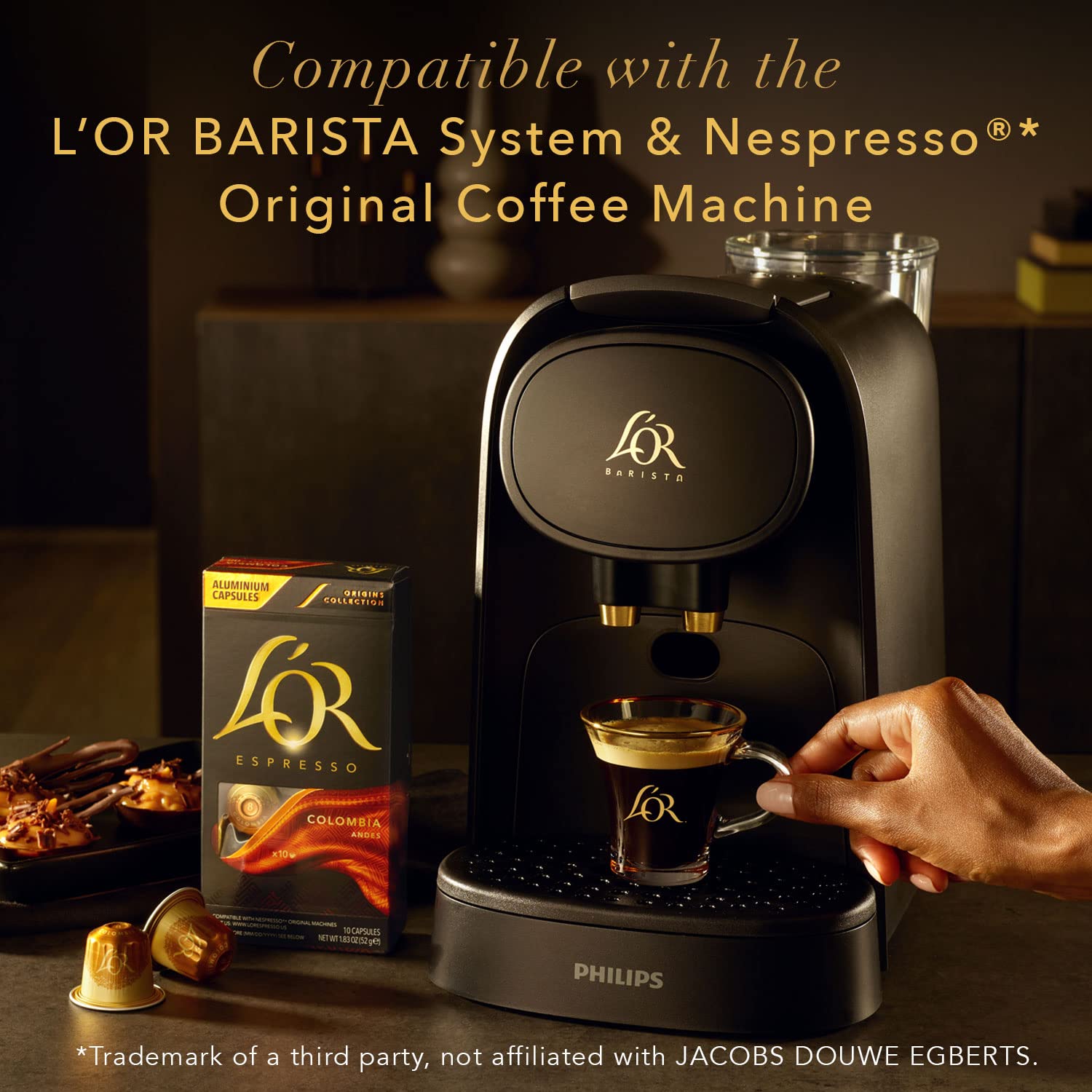L'OR Colombia Espresso Capsules – 50 Count, Intensity 8