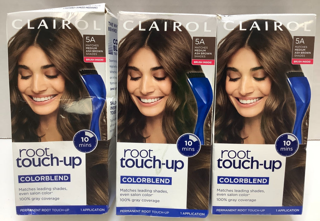 Clairol Root Touch-Up Permanent Hair Color Crème – 5A Medium Ash Brown, 3 Pack