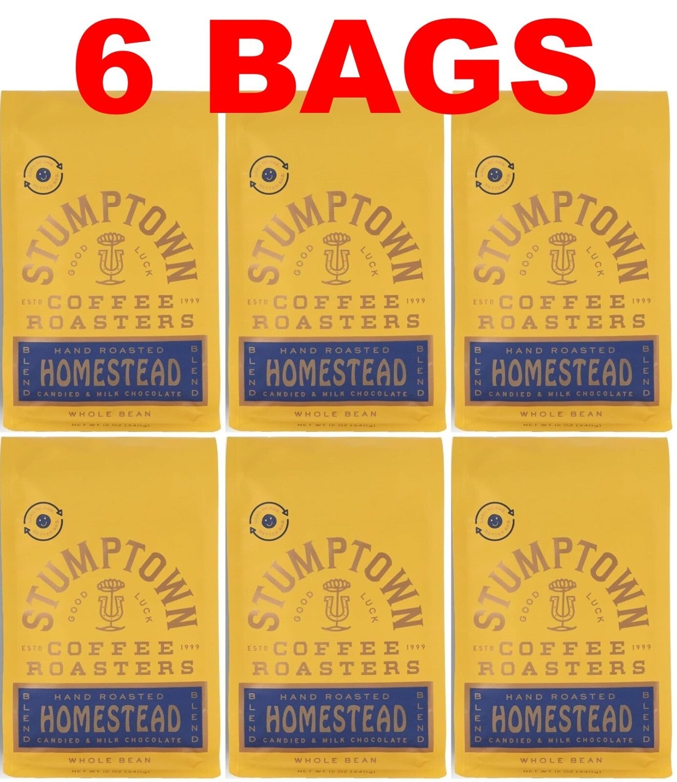 Stumptown Homestead Blend Whole Bean Coffee – 6-Pack, 72 oz
