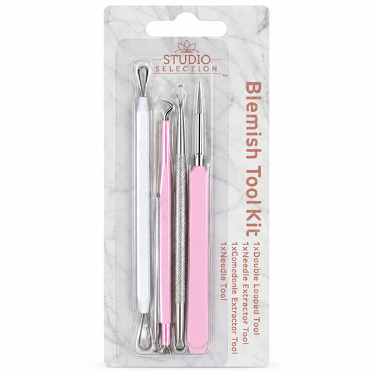 Studio Selection 4-Piece Blemish Extraction Tool Kit — Pink