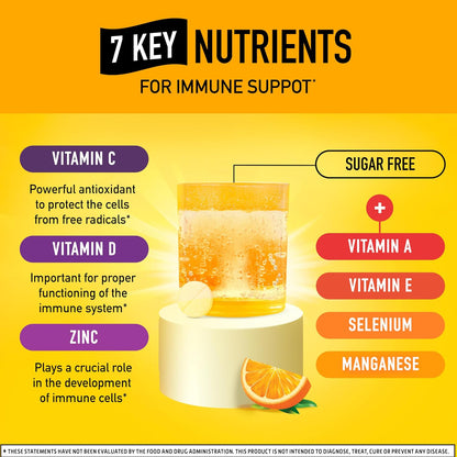 Airborne Zesty Orange Effervescent Immune Support Tablets — 36 Count
