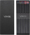 VIWIK 5-pair fiberglass reusable chopsticks set