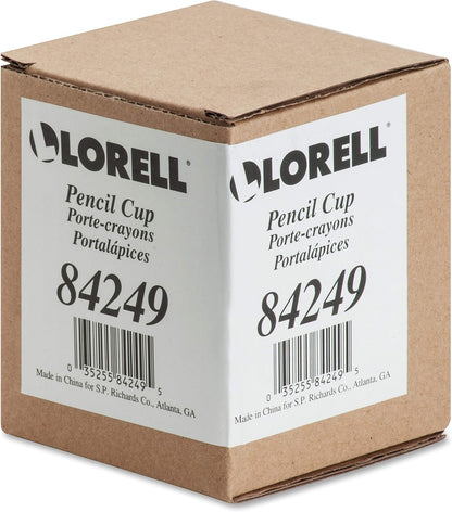 Lorell Stamped Metal Square Cup Pencil Holder — 3.2" x 3.2", Bronze