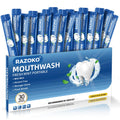 RAZOKO portable travel size fresh mint mouthwash 30 packet retail box and single-use pouch