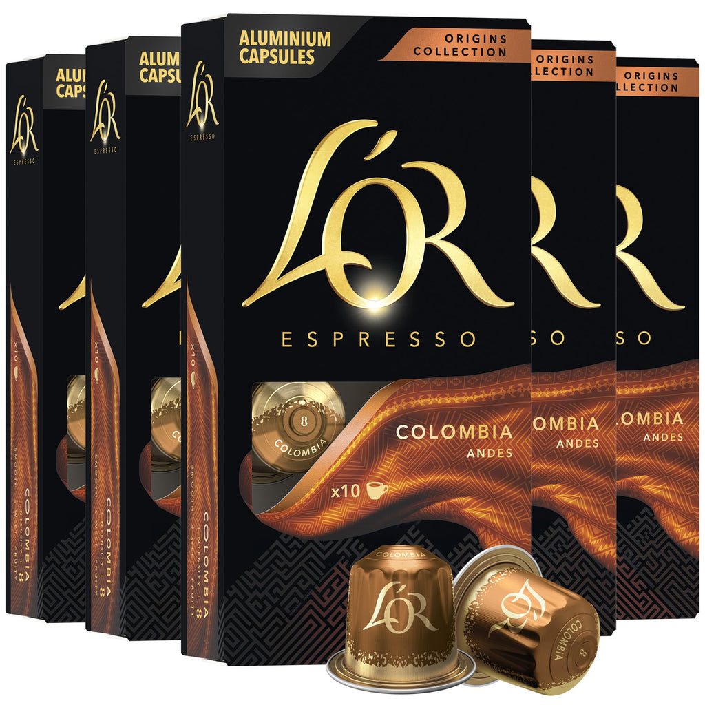 L'OR Colombia Espresso Capsules – 50 Count, Intensity 8