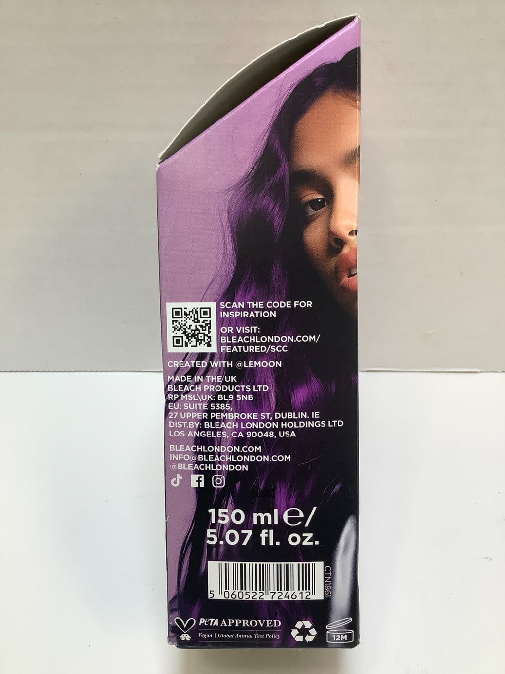Bleach London Bruised Violet Semi-Permanent Vegan Hair Dye – 2 Pack