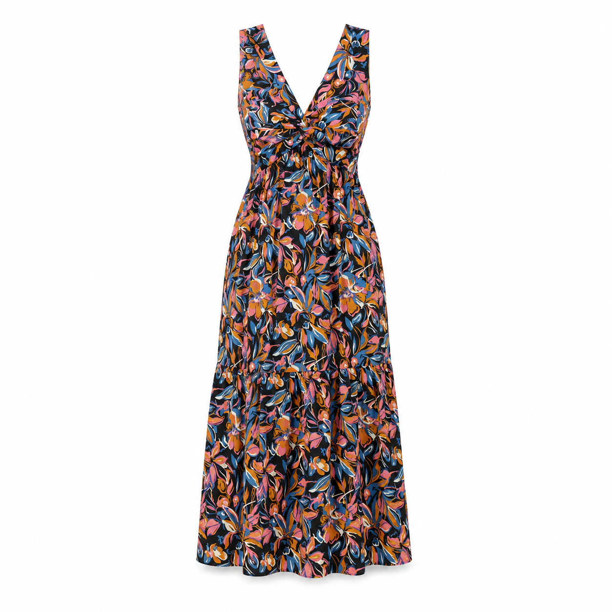 French Connection Women’s Floral Twist-Front Maxi Dress