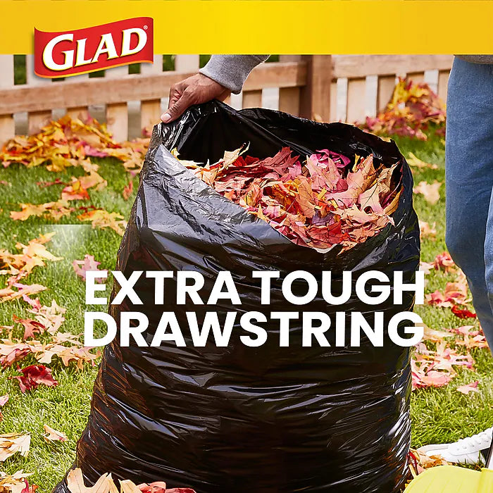 Glad Quick-Tie 39-Gallon Lawn & Leaf Trash Bags – 4-Pack, 48 Bags